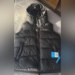 Columbia Charcoal Hooded Puffer Vest